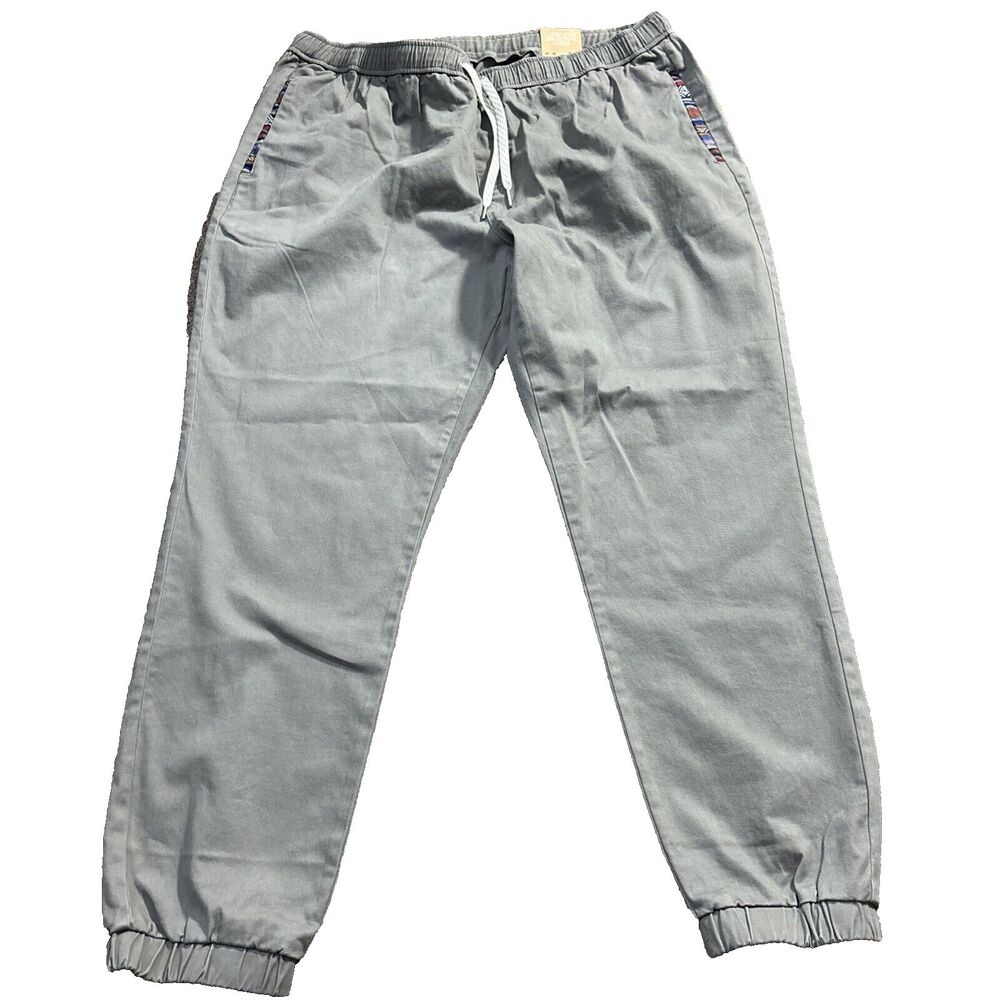 NWOT Wowie Rambler Khaki Joggers Multicolor Pocket Accents XXL Ash